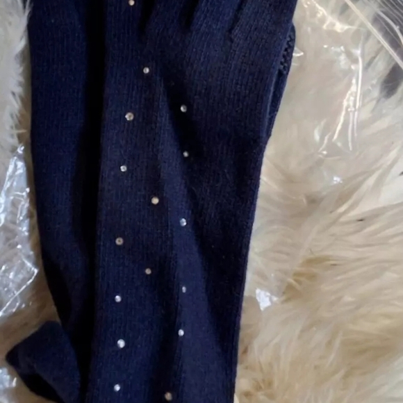 Portland Open Sesame Screen touch Cashmere glitter gloves OS NWT - Picture 10 of 11